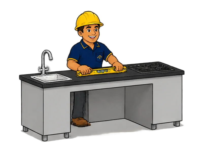 Desenho do técnico do Doutor na Obra fazendo adaptação de residência para idosos e PCD