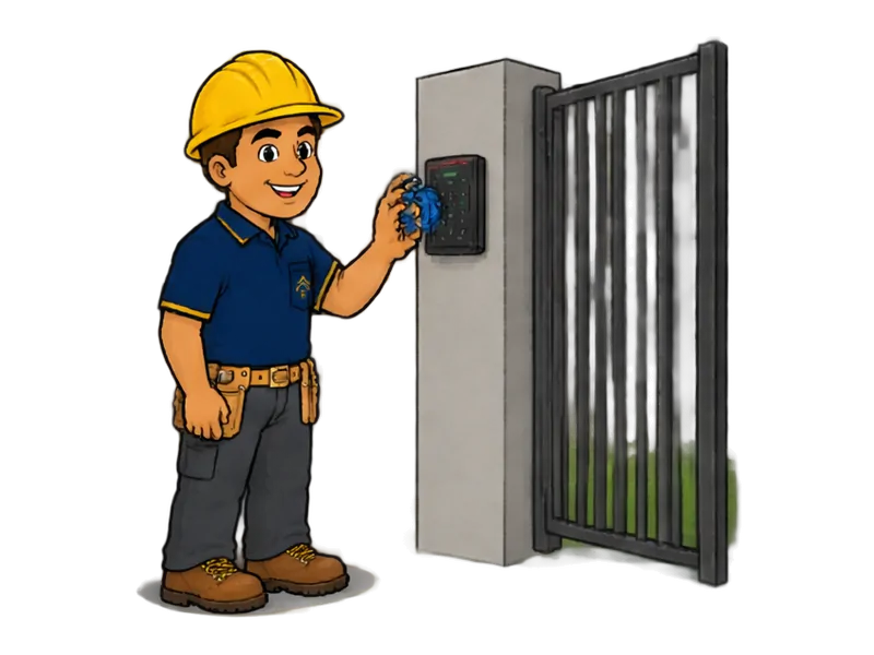 Desenho do técnico do Doutor na Obra fazendo automação de portões e acessos