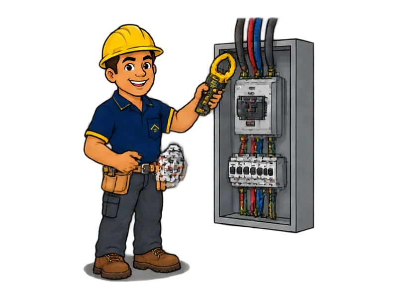 Desenho do técnico do Doutor na Obra fazendo balanceamento de cargas