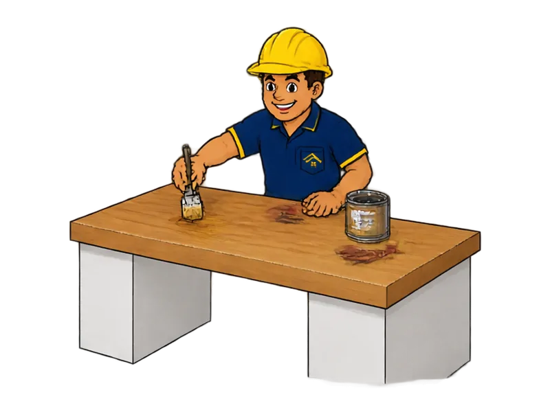 Desenho do técnico do Doutor na Obra fazendo bancadas e balcões de madeira