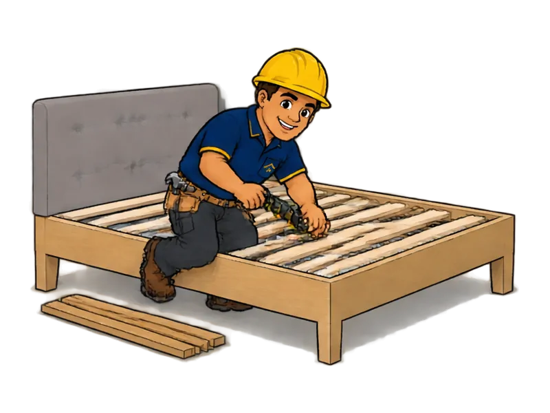 Desenho do técnico do Doutor na Obra fazendo cama e cabeceira sob medida