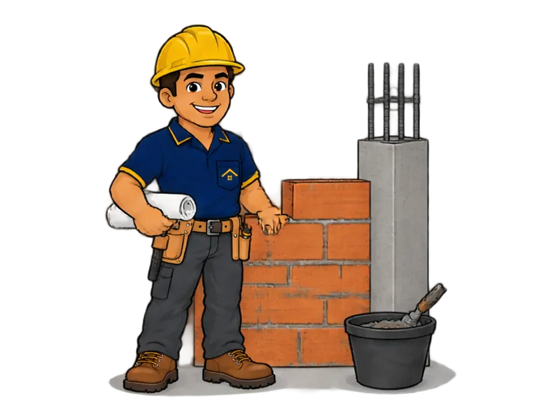Desenho do técnico do Doutor na Obra com as ferramentas de ampliação e retrofit