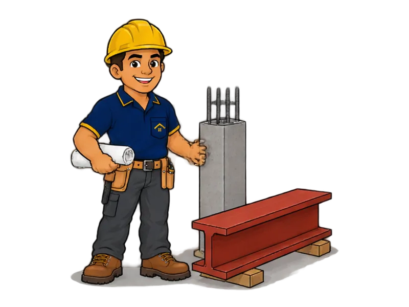 Desenho do técnico do Doutor na Obra com as ferramentas de estruturas