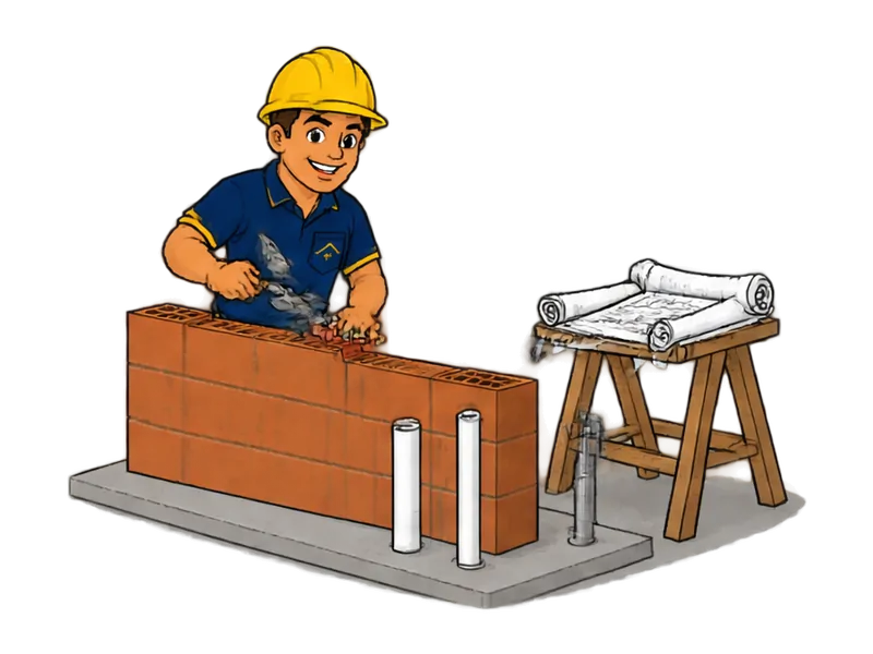 Desenho do técnico do Doutor na Obra fazendo construção de área gourmet