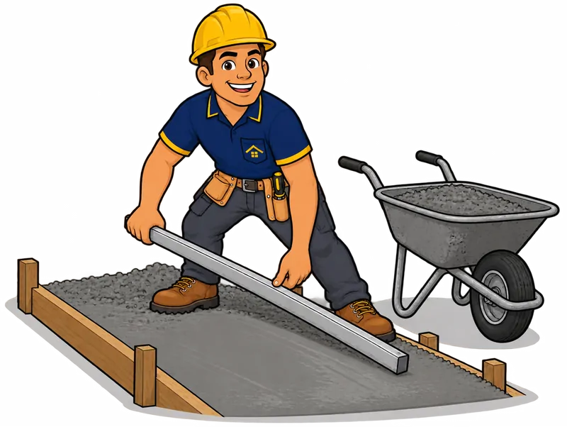 Desenho do técnico do Doutor na Obra fazendo construção de calçada