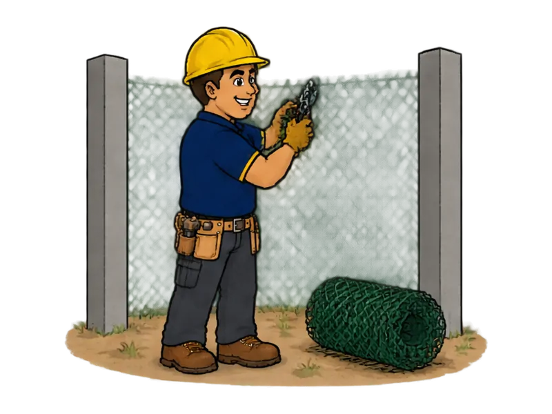 Desenho do técnico do Doutor na Obra fazendo construção de cerca e muro de fechamento