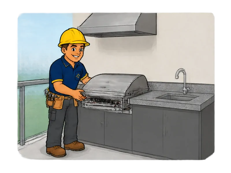 Desenho do técnico do Doutor na Obra fazendo construção de varanda gourmet