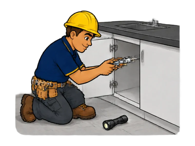 Desenho do técnico do Doutor na Obra fazendo dedetização
