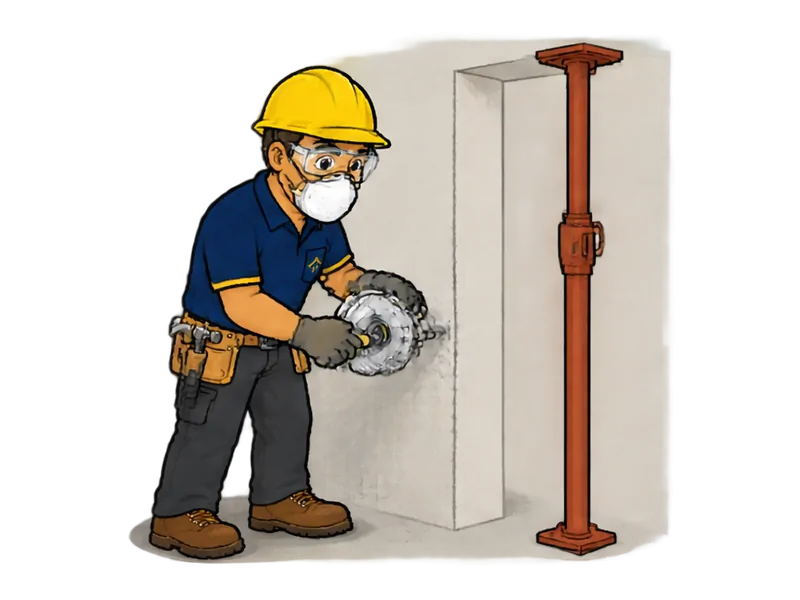 Desenho do técnico do Doutor na Obra fazendo demolição de parede e abertura de vão