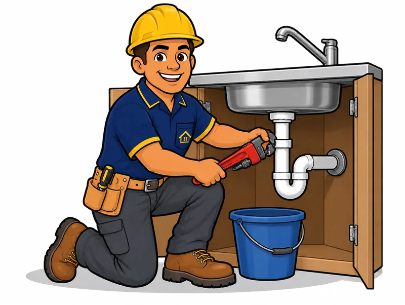 Desenho do técnico do Doutor na Obra fazendo desentupimento de pia