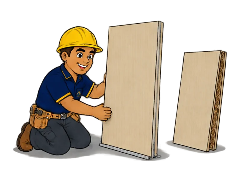Desenho do técnico do Doutor na Obra fazendo divisória naval