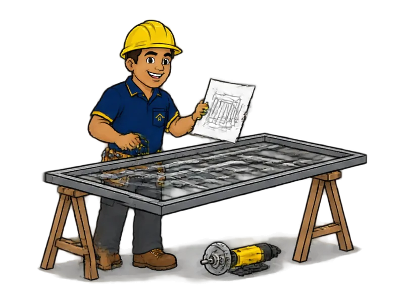Desenho do técnico do Doutor na Obra fazendo fabricação de portões sob medida