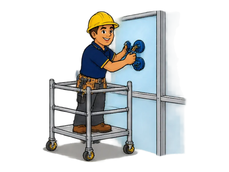 Desenho do técnico do Doutor na Obra fazendo fachada em pele de vidro