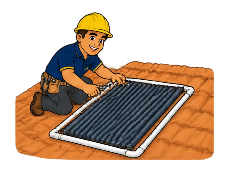 Desenho do técnico do Doutor na Obra fazendo instalação de aquecimento de piscina
