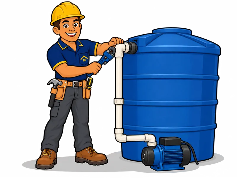 Desenho do técnico do Doutor na Obra fazendo instalação de cisterna