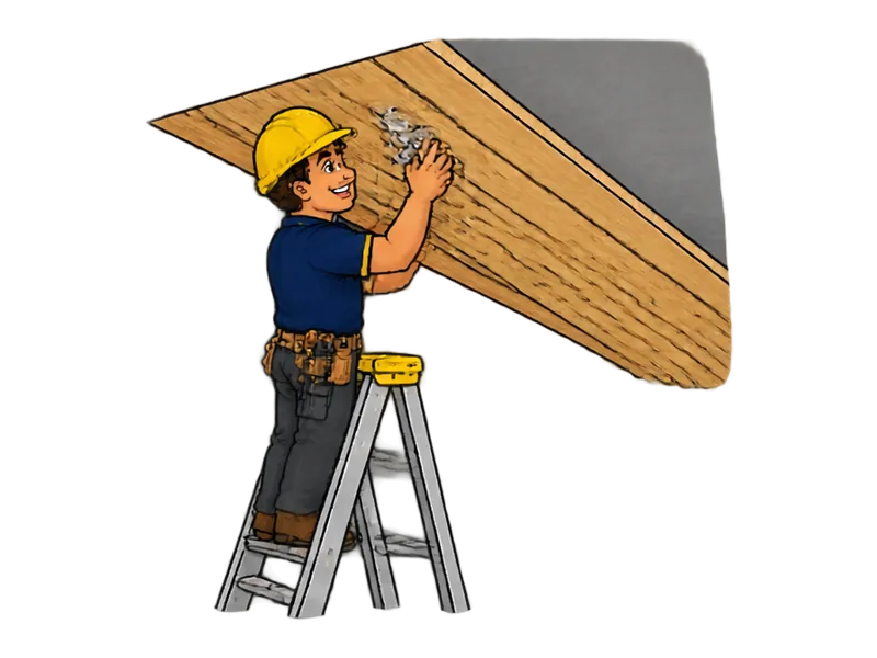 Desenho do técnico do Doutor na Obra fazendo instalação de forro e subcobertura