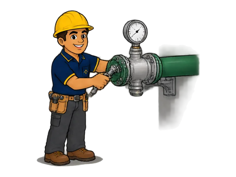 Desenho do técnico do Doutor na Obra fazendo instalação de rede de água industrial