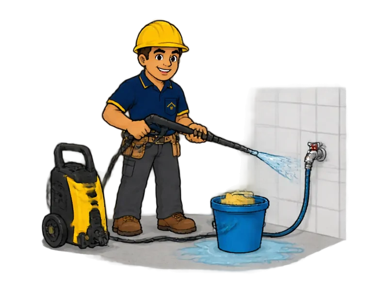 Desenho do técnico do Doutor na Obra fazendo instalação de sistema de água para lava-jato e postos