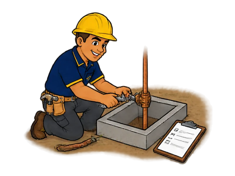 Desenho do técnico do Doutor na Obra fazendo laudo e manutenção de SPDA