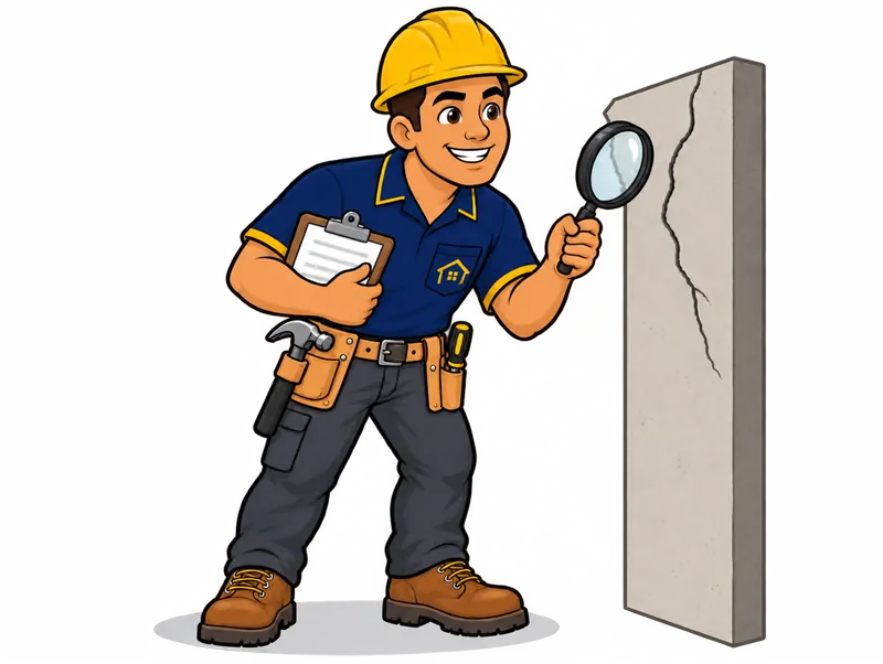 Desenho do técnico do Doutor na Obra fazendo laudo técnico de construção