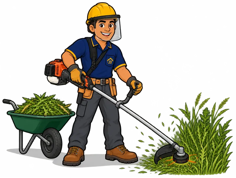 Desenho do técnico do Doutor na Obra fazendo limpeza de terreno