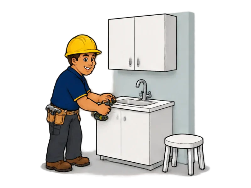 Desenho do técnico do Doutor na Obra fazendo marcenaria para escritório e consultório