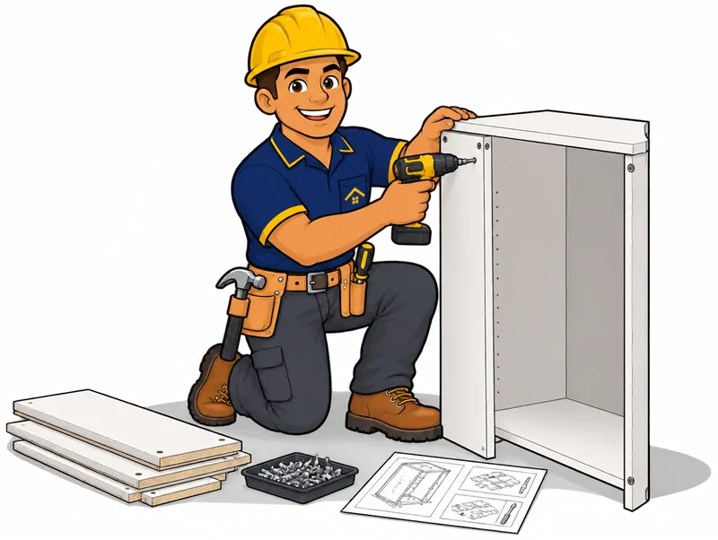 Desenho do técnico do Doutor na Obra fazendo montagem de móveis