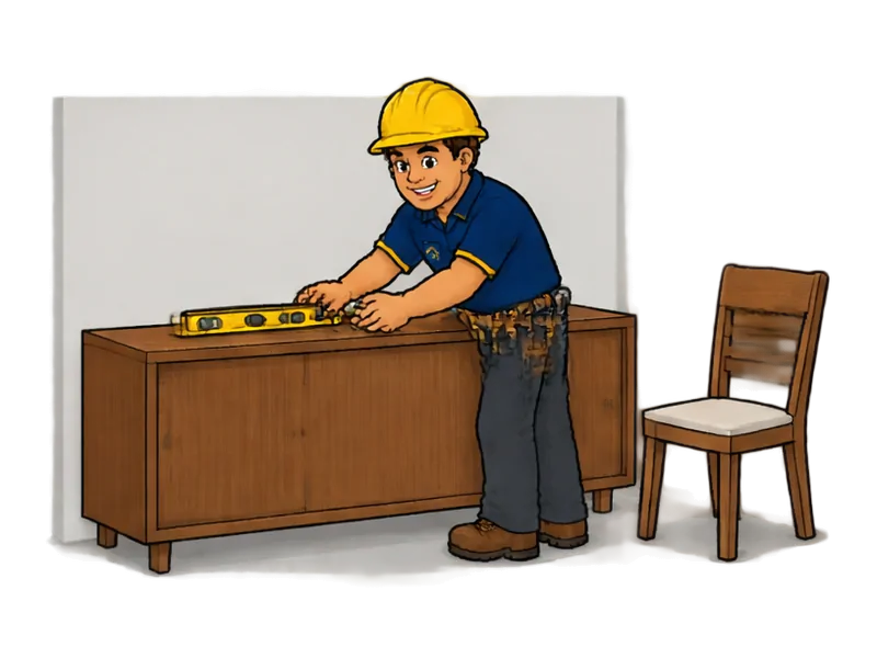 Desenho do técnico do Doutor na Obra fazendo móveis planejados de sala de estar e jantar