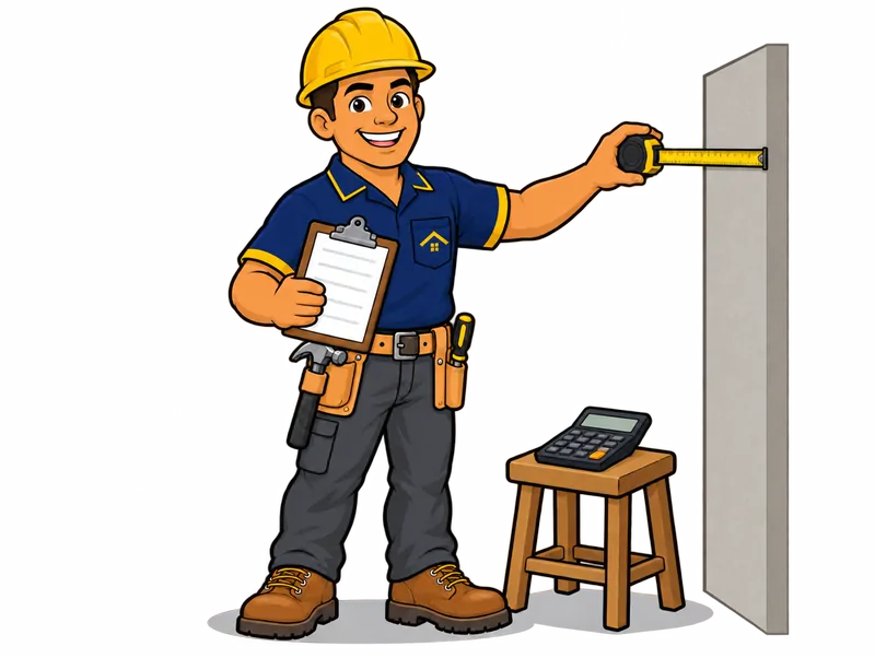 Desenho do técnico do Doutor na Obra fazendo orçamento de reforma