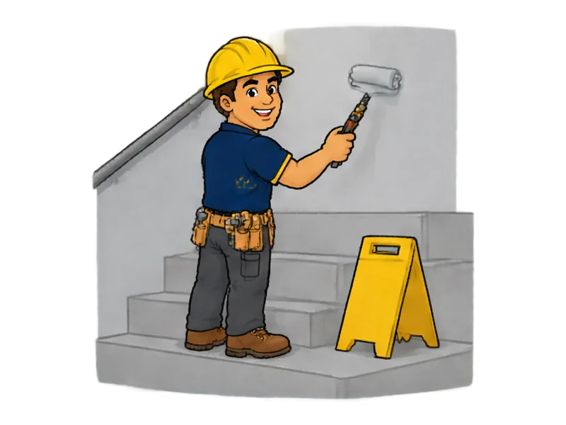 Desenho do técnico do Doutor na Obra fazendo pintura de condomínio e áreas comuns