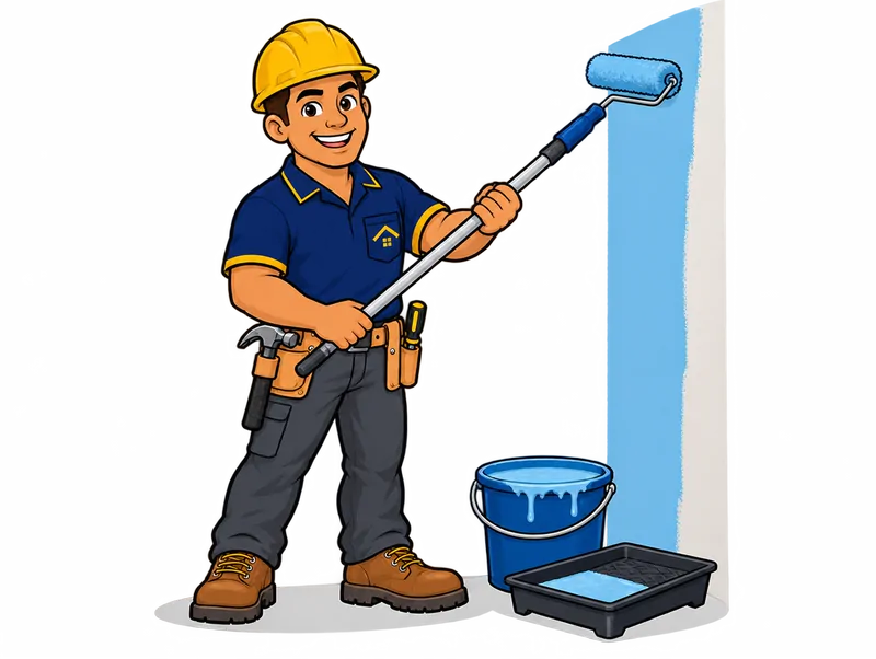 Desenho do técnico do Doutor na Obra fazendo pintura residencial e comercial