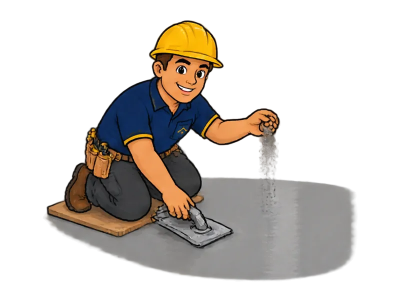 Desenho do técnico do Doutor na Obra fazendo piso cimentado e cimento queimado