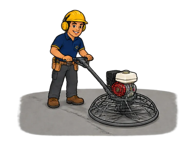 Desenho do técnico do Doutor na Obra fazendo piso de concreto polido e industrial