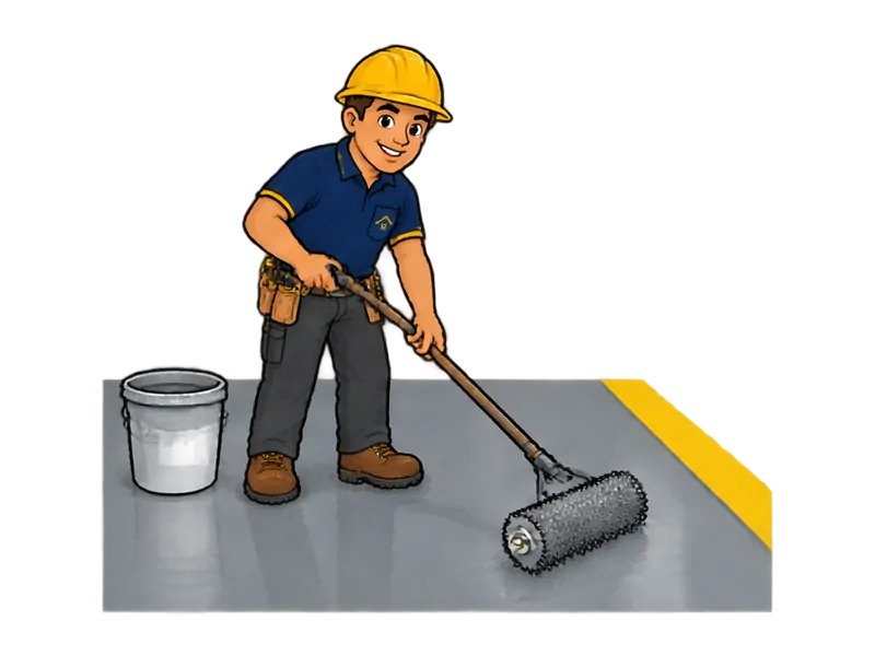 Desenho do técnico do Doutor na Obra fazendo piso epóxi e poliuretano