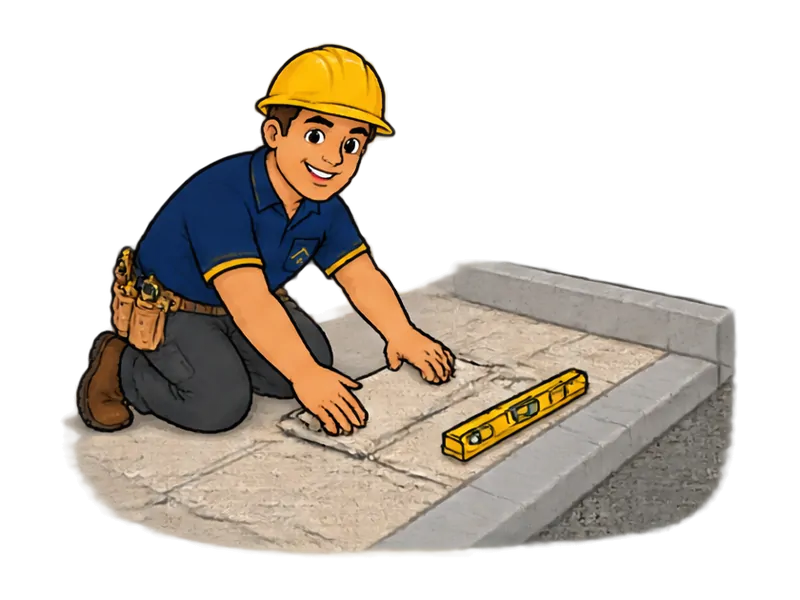 Desenho do técnico do Doutor na Obra fazendo piso externo e calçada