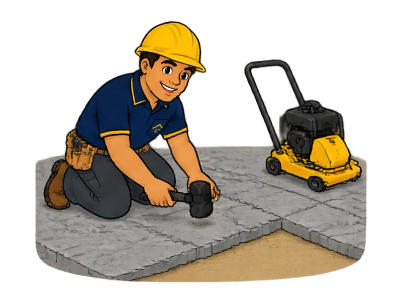 Desenho do técnico do Doutor na Obra fazendo piso para garagem e estacionamento