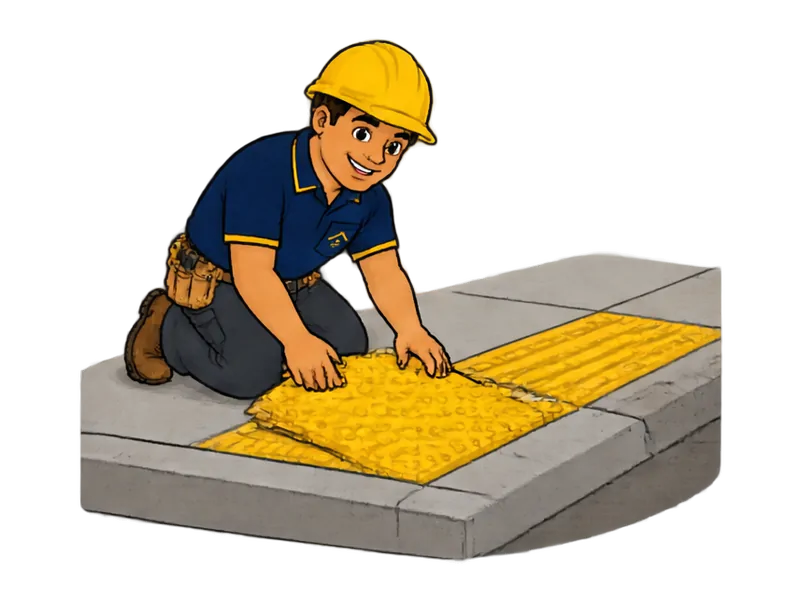 Desenho do técnico do Doutor na Obra fazendo piso tátil