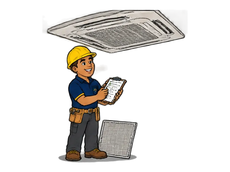 Desenho do técnico do Doutor na Obra fazendo PMOC (plano de manutenção, operação e controle)