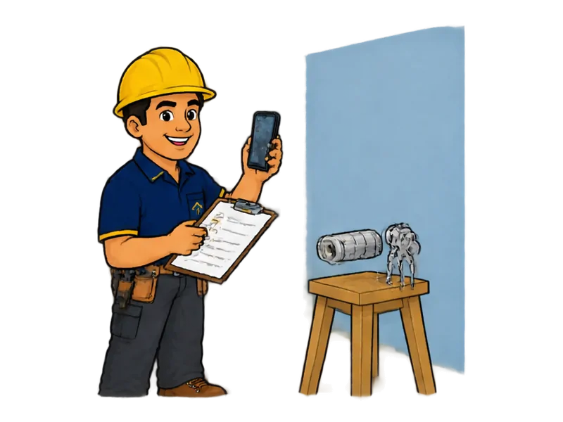 Desenho do técnico do Doutor na Obra fazendo preparação de imóvel para locação