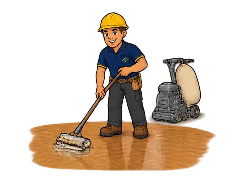 Desenho do técnico do Doutor na Obra fazendo raspagem e aplicação de sinteco
