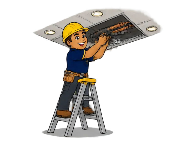 Desenho do técnico do Doutor na Obra fazendo rebaixo de teto para iluminação e ar-condicionado
