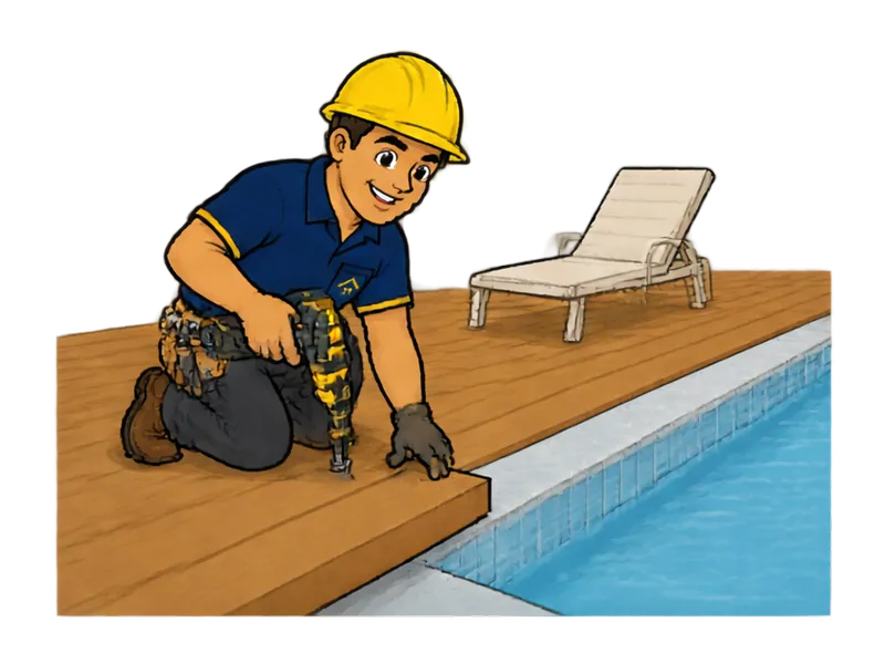 Desenho do técnico do Doutor na Obra fazendo reforma de área de lazer