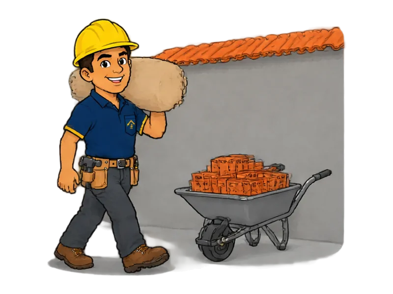 Desenho do técnico do Doutor na Obra fazendo reforma de casa