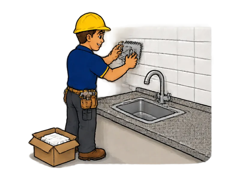 Desenho do técnico do Doutor na Obra fazendo reforma de cozinha