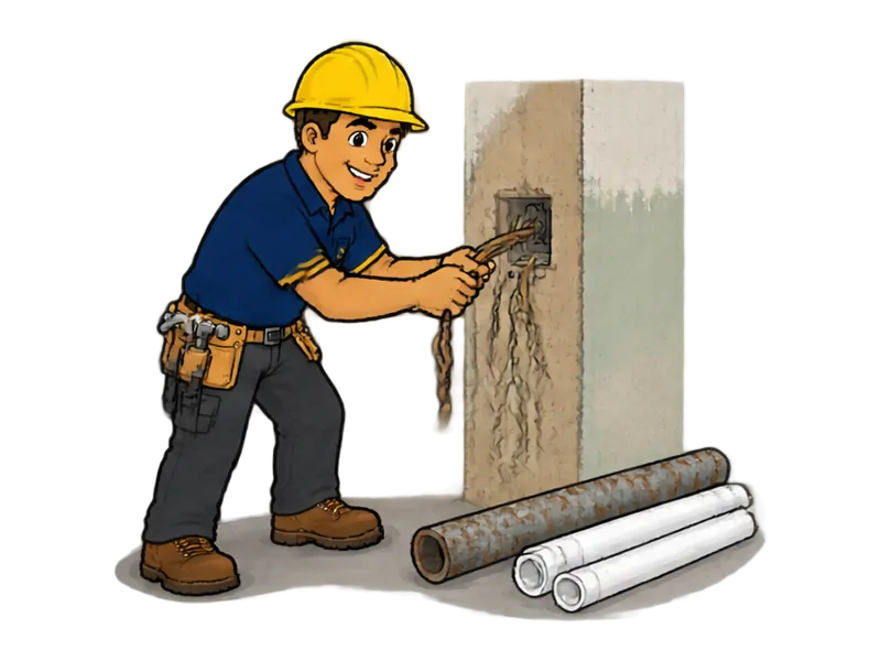 Desenho do técnico do Doutor na Obra fazendo reforma de imóvel antigo