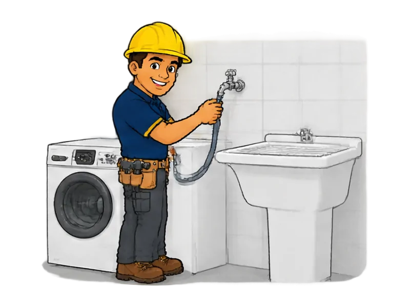 Desenho do técnico do Doutor na Obra fazendo reforma de lavanderia