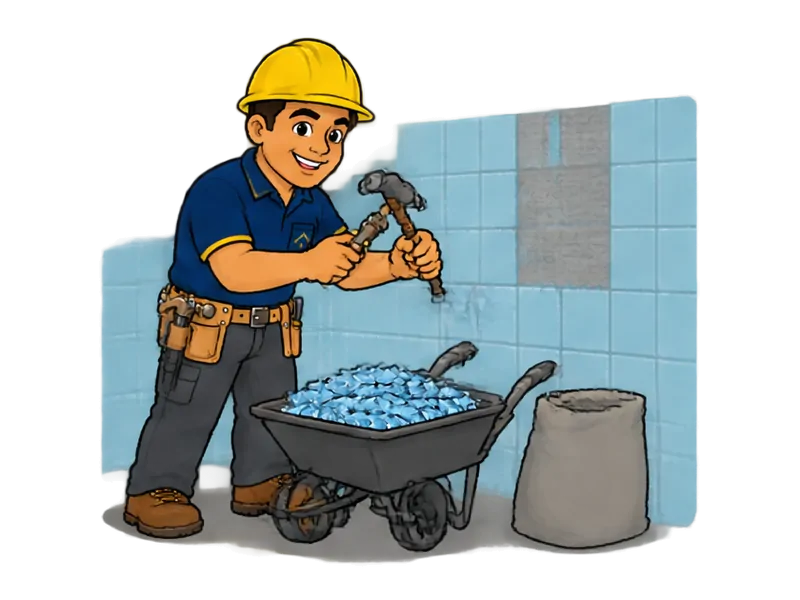 Desenho do técnico do Doutor na Obra fazendo reforma de piscina