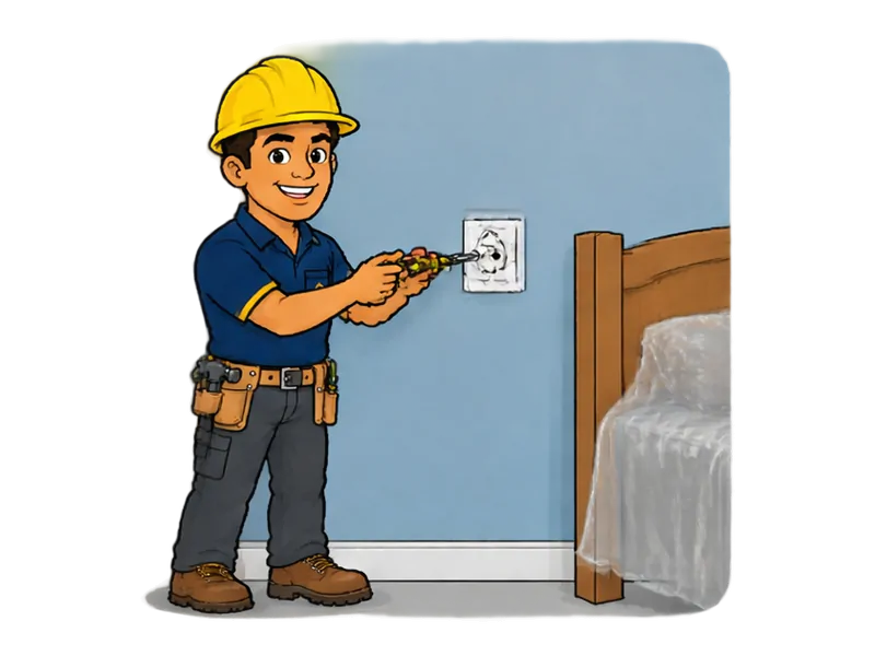 Desenho do técnico do Doutor na Obra fazendo reforma de quarto