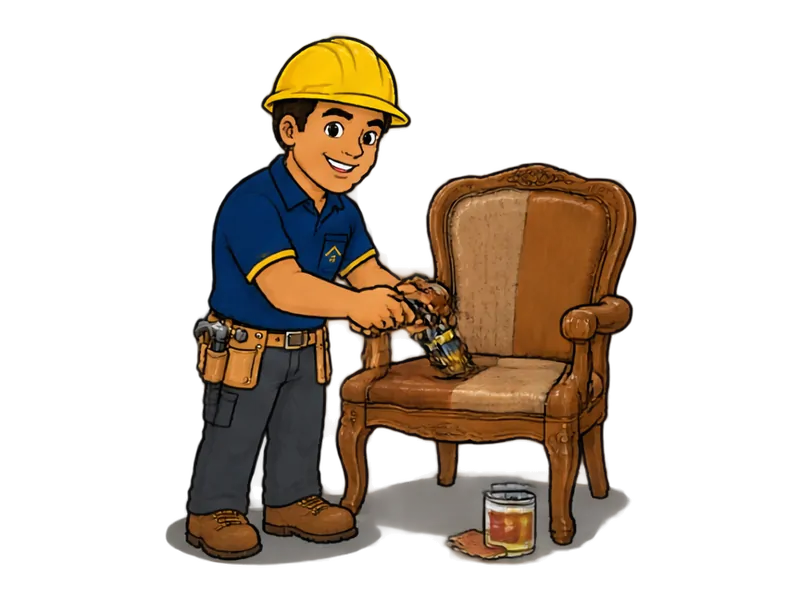 Desenho do técnico do Doutor na Obra fazendo reforma e restauração de móveis