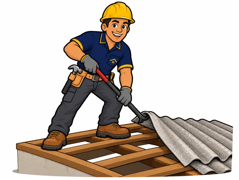 Desenho do técnico do Doutor na Obra fazendo remoção de telhado